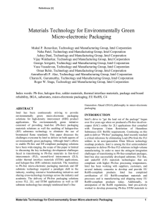 Materials Technology for Environmentally Green Micro