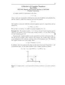 A Review of Complex Numbers