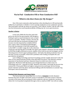 Via In Pad - Conductive Fill or Non-Conductive Fill