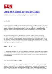 Using ESD Diodes as Voltage Clamps