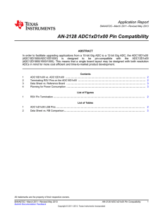 AN-2128 ADC1xD1x00 Pin Compatibility (Rev. C)