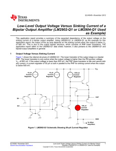 Low-Level Output Voltage vs. Sinking Current of