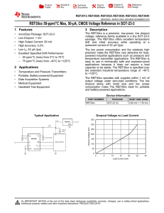 REF30xx 50-ppm/°C Max, 50-μA, CMOS Voltage Reference in SOT