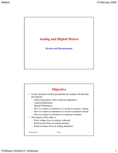 Analog and Digital Meters Objective