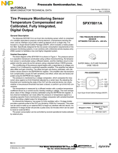 Tire Pressure Monitoring Sensor Temperature Compensated