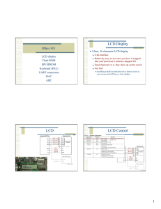 LCD Display LCD LCD Control