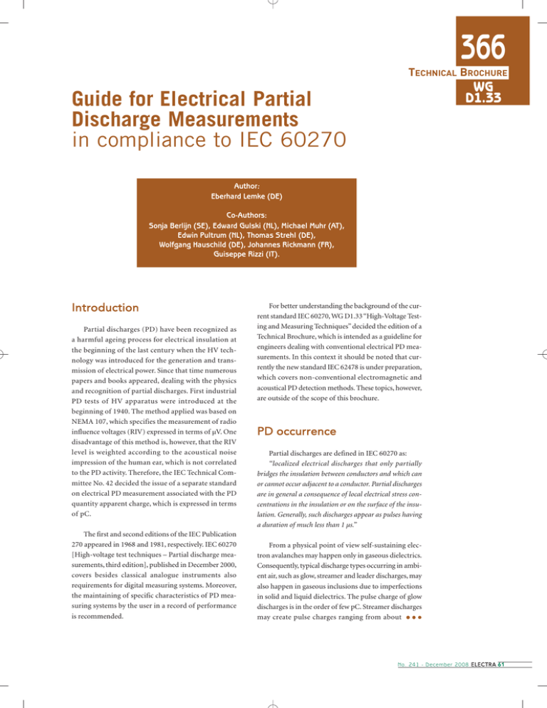 Electrical Partial Discharge Measurements Guide (IEC 60270)