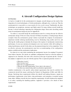 4. Aircraft Configuration Design Options