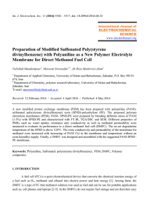 Preparation of Modified Sulfonated Poly(styrene divinylbenzene