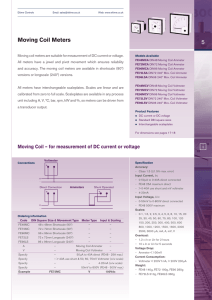 i Moving Coil Meters