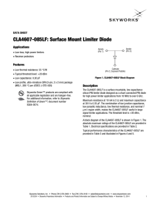 CLA4607-085LF: Surface Mount Limiter Diode