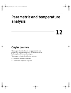 Parametric and temperature analysis