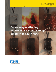 2017 NEC changes specific to Short-Circuit