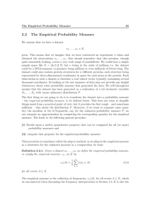 2.2 The Empirical Probability Measure