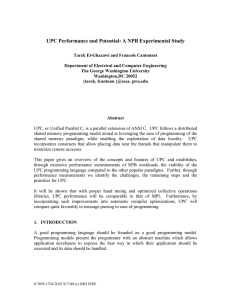 UPC Performance and Potential: A NPB Experimental Study