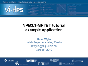 VI-HPS: NPB-MPI/BT tutorial example