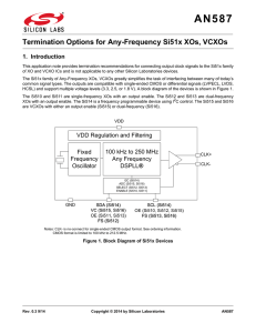 Termination Options for Any-Frequency Si51x XOs