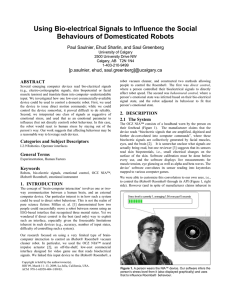 Using Bio-electrical Signals to Influence the Social