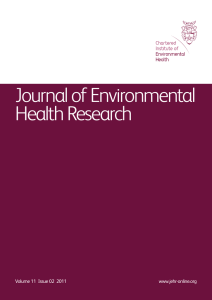 Journal of Environmental Health Research Volume 11 Issue 02