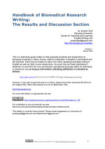 Results and Discussion Sections - Hanyang CTL English Writing Lab