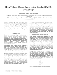 High Voltage Charge Pump Using Standard