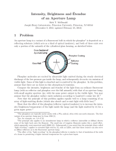 Intensity, Brightness and Étendue of an Aperture Lamp