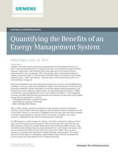 Quantifying the Benefits of an Energy Management System