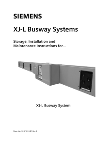 XJ-L Busway Installation Instructions