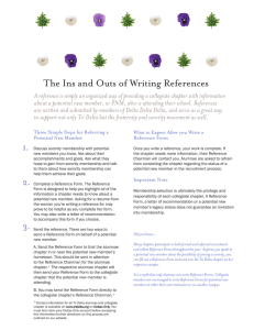 The Ins and Outs of Writing References