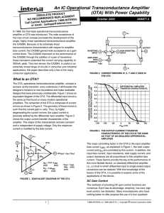 AN6077: An IC Operational Transconductance Amplifier