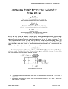 Impedance Supply Inverter for Adjustable Speed Drives