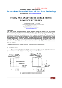 STUDY AND ANALYSIS OF SINGLE PHASE Z