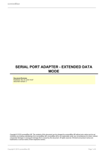 SERIAL PORT ADAPTER - EXTENDED DATA MODE