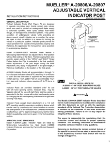 A-20806/A-20807 Adjustable Indicator Post