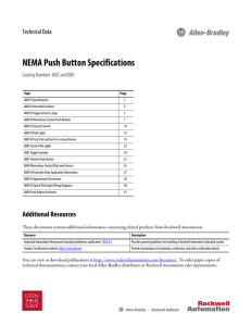 NEMA Push Button Specifications Technical Data