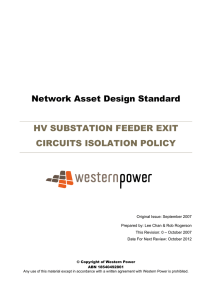 HV substation feeder exit circuits isolation policy