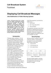 Displaying Cell Broadcast Messages