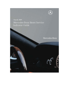 Reset Service Indicator - Mercedes-Benz
