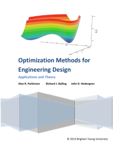 Optimization Methods for Engineering Design