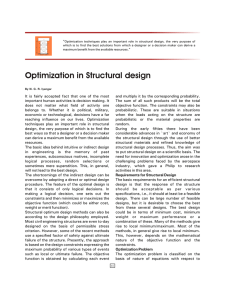 Optimization in Structural design