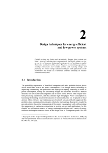 Chapter 2: Design techniques for energy efficient and low