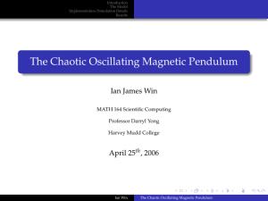 The Chaotic Oscillating Magnetic Pendulum