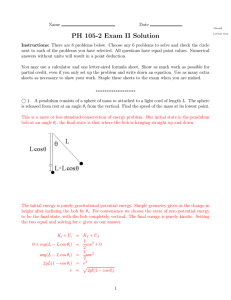 PH 105-2 Exam II Solution