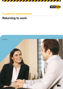 Returning to work - WorkSafe Victoria