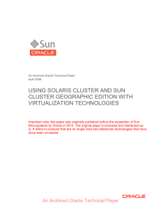 using solaris cluster and sun cluster geographic edition with