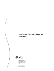 Sun Cluster Concepts Guide for Solaris OS