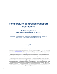 Temperature-controlled transport operations