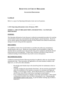 RESETTING OF CIRCUIT BREAKERS