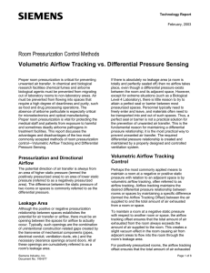 Room Pressurization Control Methods - Volumetric