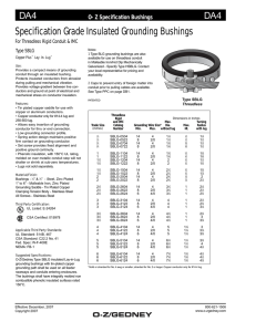 Specification Grade Insulated Grounding Bushings